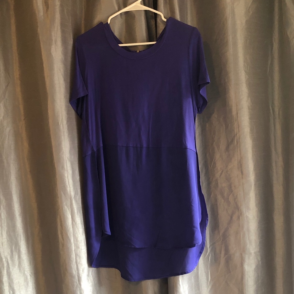 Purple flowy top